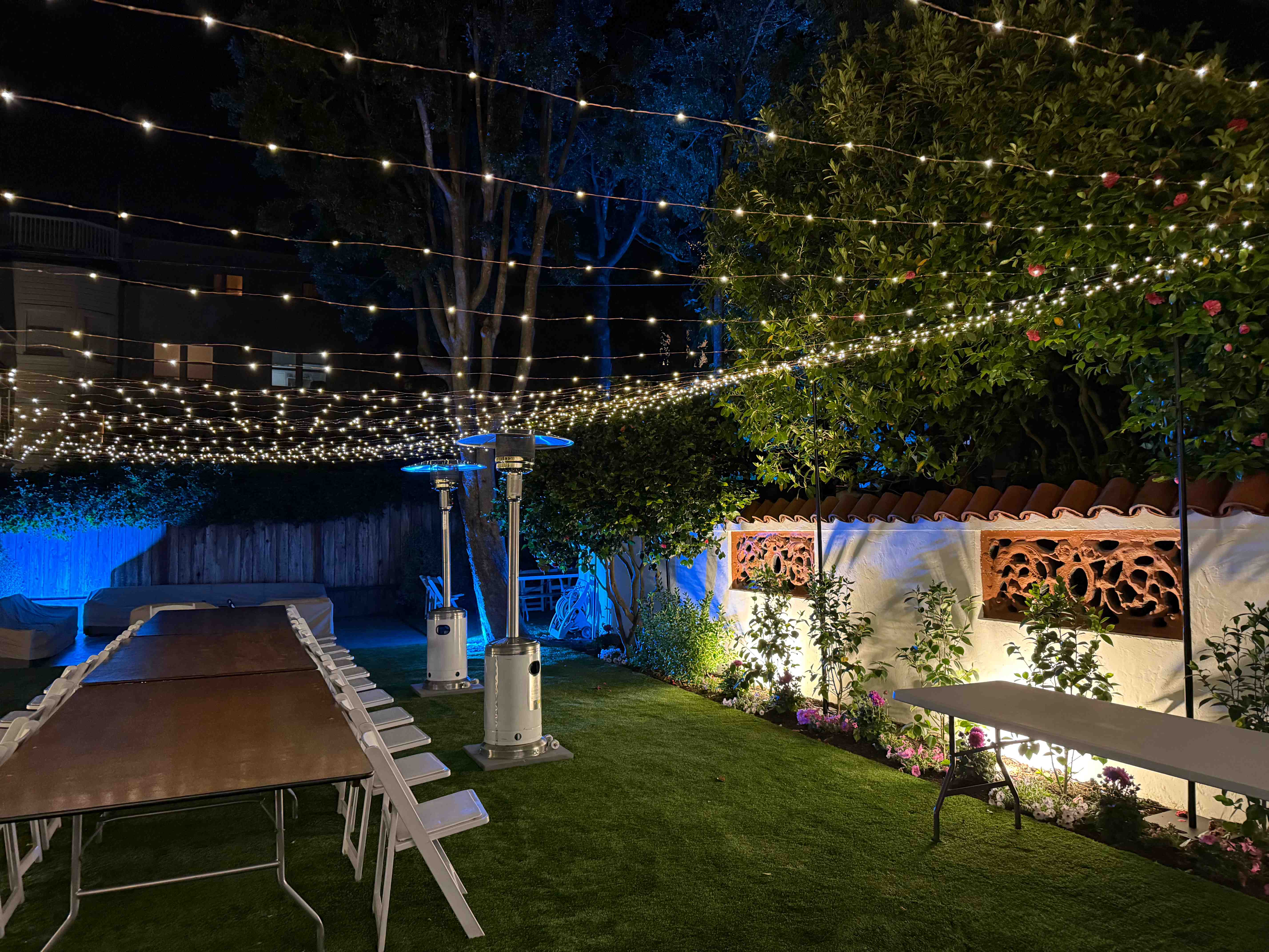 Suncoast Lights - Premium event lighting installation with string lights and uplighting